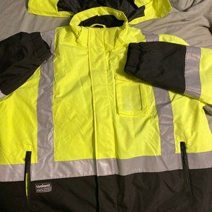 Men's 3X Toolant Brand Hi Viz Work Coat.